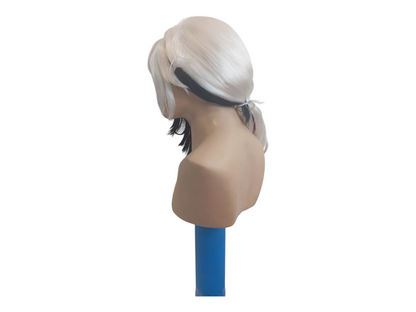 Arlecchino Long Black and White Cosplay Ponytail Wig