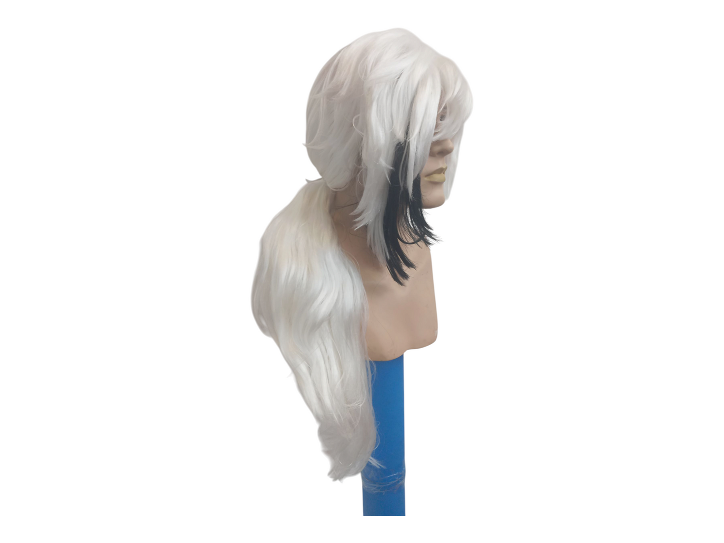 Arlecchino Long Black and White Cosplay Ponytail Wig