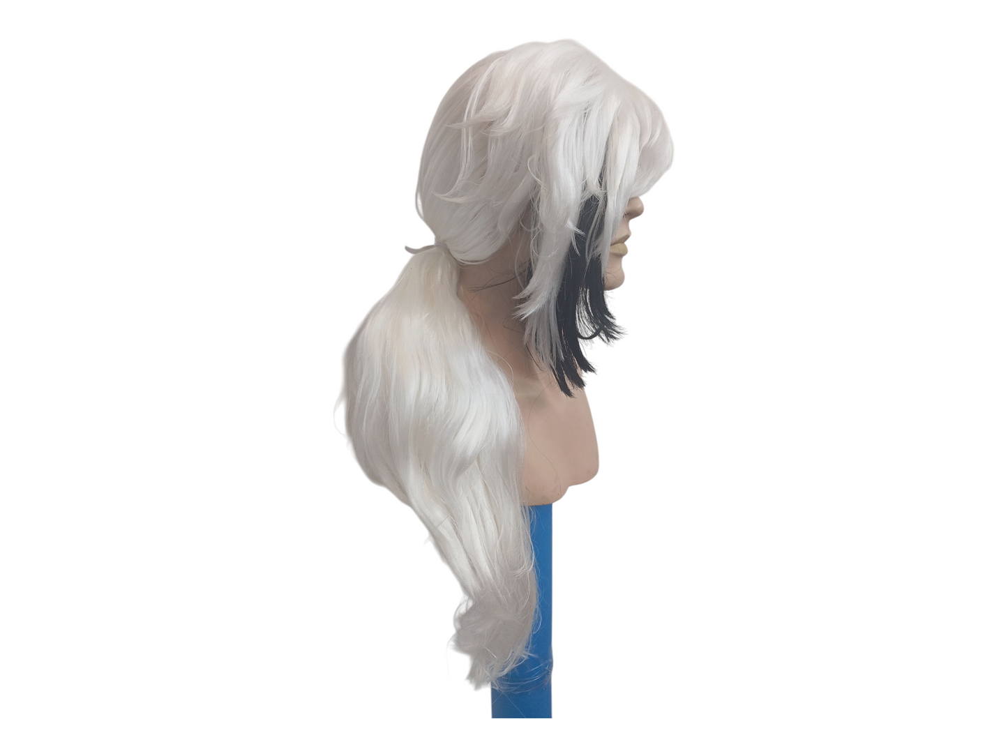 Arlecchino Long Black and White Cosplay Ponytail Wig