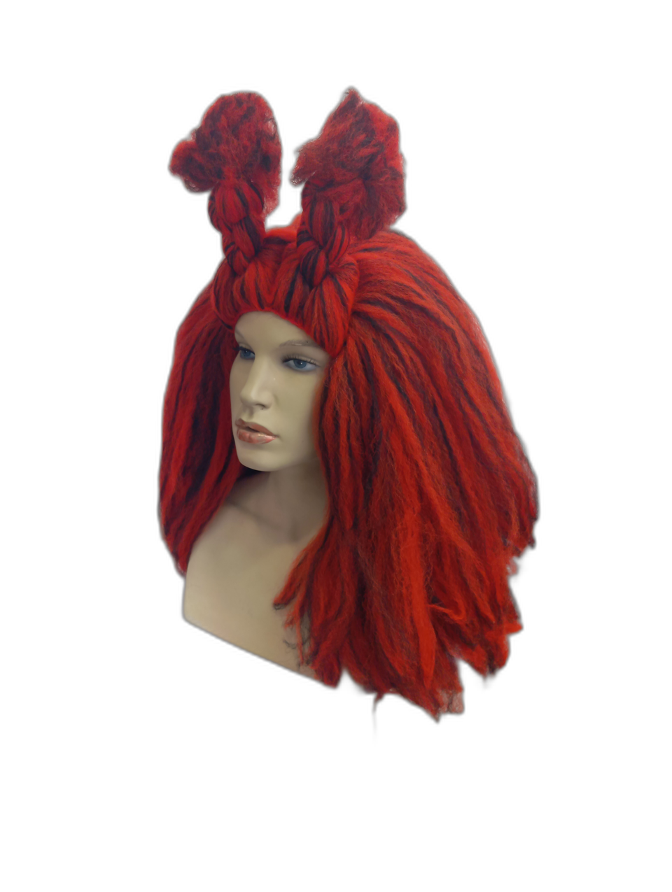 Fantasy  Black and Red  Halloween  Lady  Long Texturised Costume Party Wig