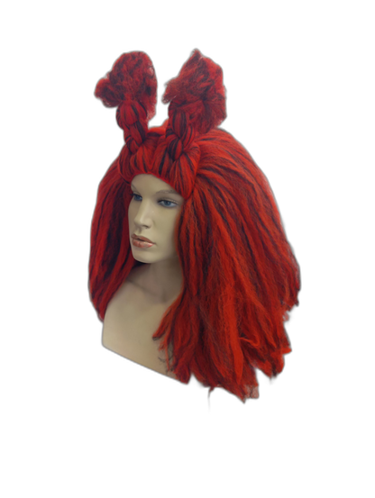Fantasy  Black and Red  Halloween  Lady  Long Texturised Costume Party Wig
