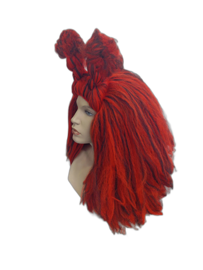 Fantasy  Black and Red  Halloween  Lady  Long Texturised Costume Party Wig