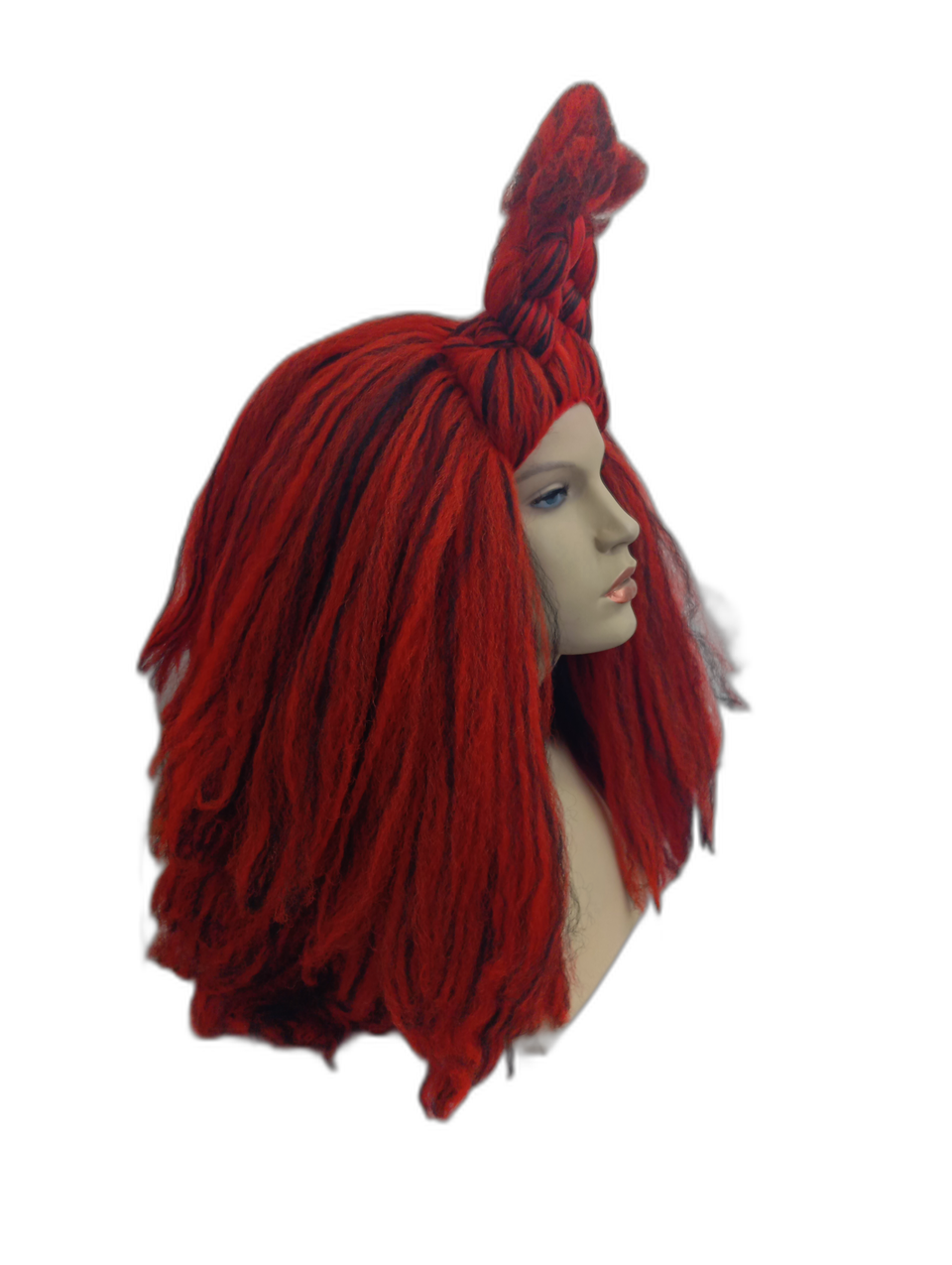 Fantasy  Black and Red  Halloween  Lady  Long Texturised Costume Party Wig