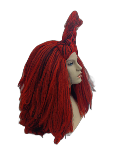 Fantasy  Black and Red  Halloween  Lady  Long Texturised Costume Party Wig