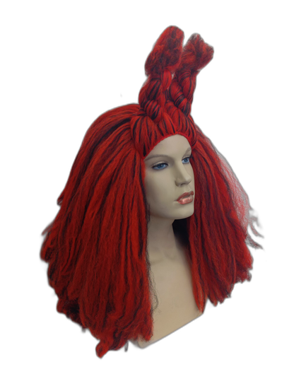 Fantasy  Black and Red  Halloween  Lady  Long Texturised Costume Party Wig
