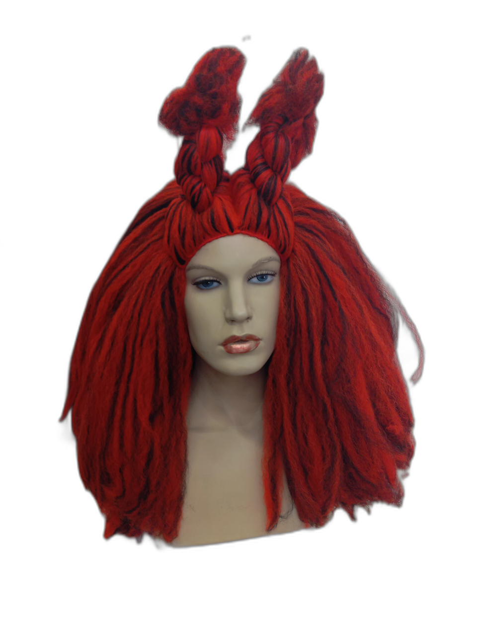 Fantasy  Black and Red  Halloween  Lady  Long Texturised Costume Party Wig