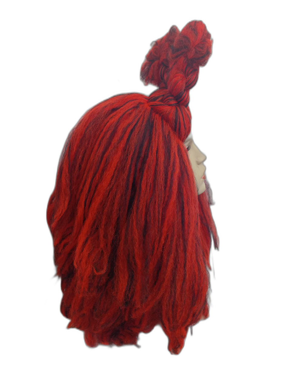 Fantasy  Black and Red  Halloween  Lady  Long Texturised Costume Party Wig
