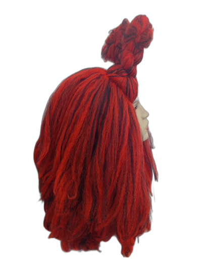 Fantasy  Black and Red  Halloween  Lady  Long Texturised Costume Party Wig